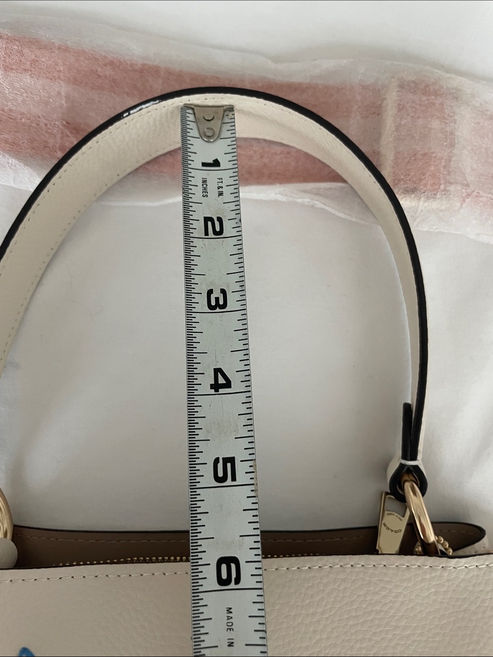 MOTHERS DAY SPECIAL Coach Cream Embroidered Leather Shoulder Bag - Picture 13 of 15